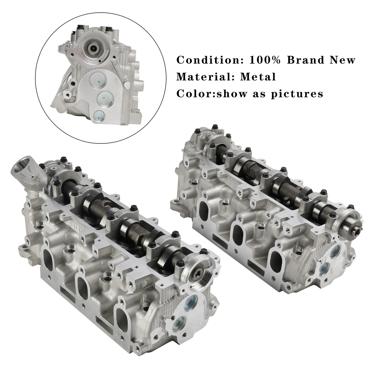 1988-1995 Toyota 4Runner Pickup 3.0L SOHC 3VZE Left+Right Cylinder Head Generic