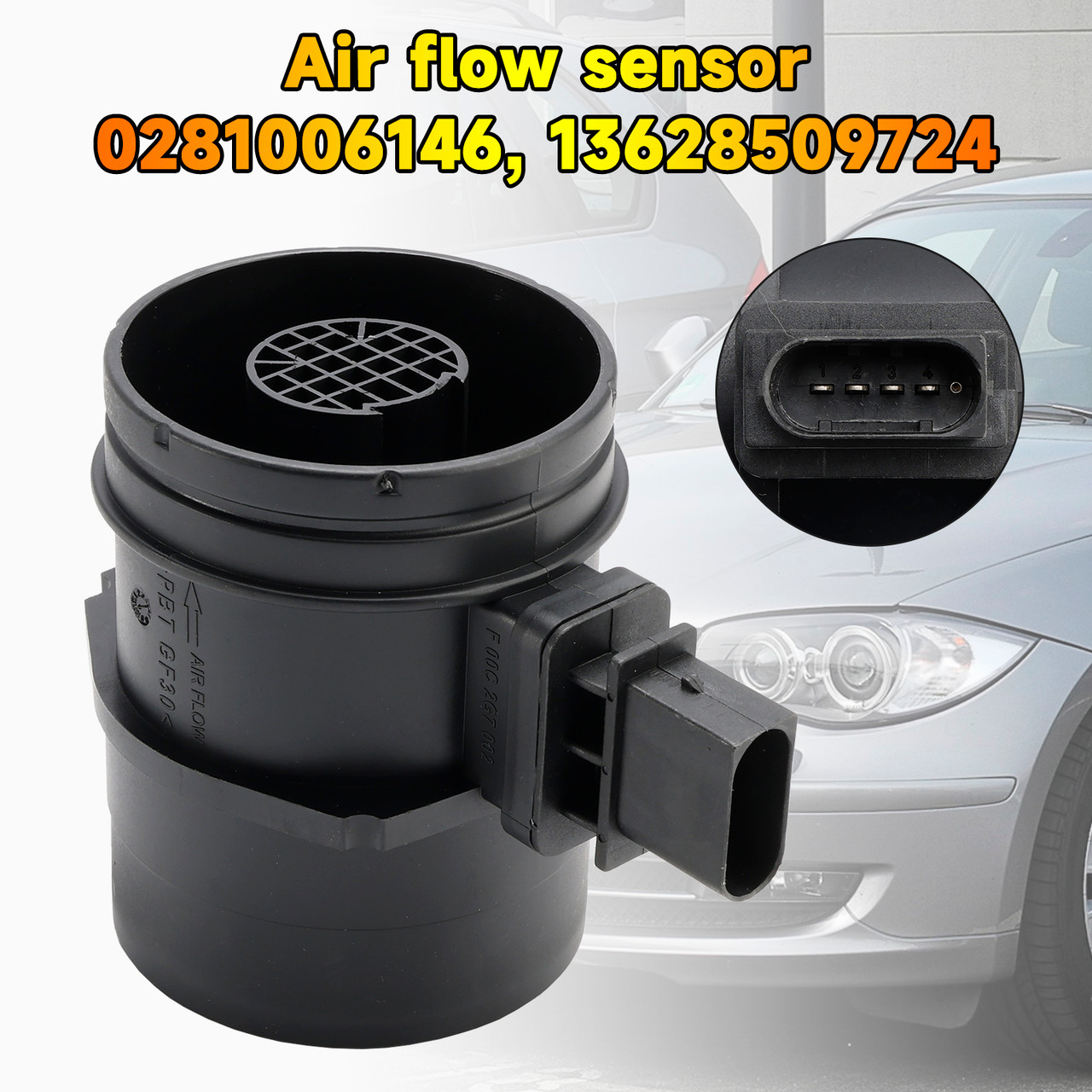 2007-2010 BMW E90 E91 E92 E93 N47 Mass Air Flow Meter Sensor 0281006146 Generic