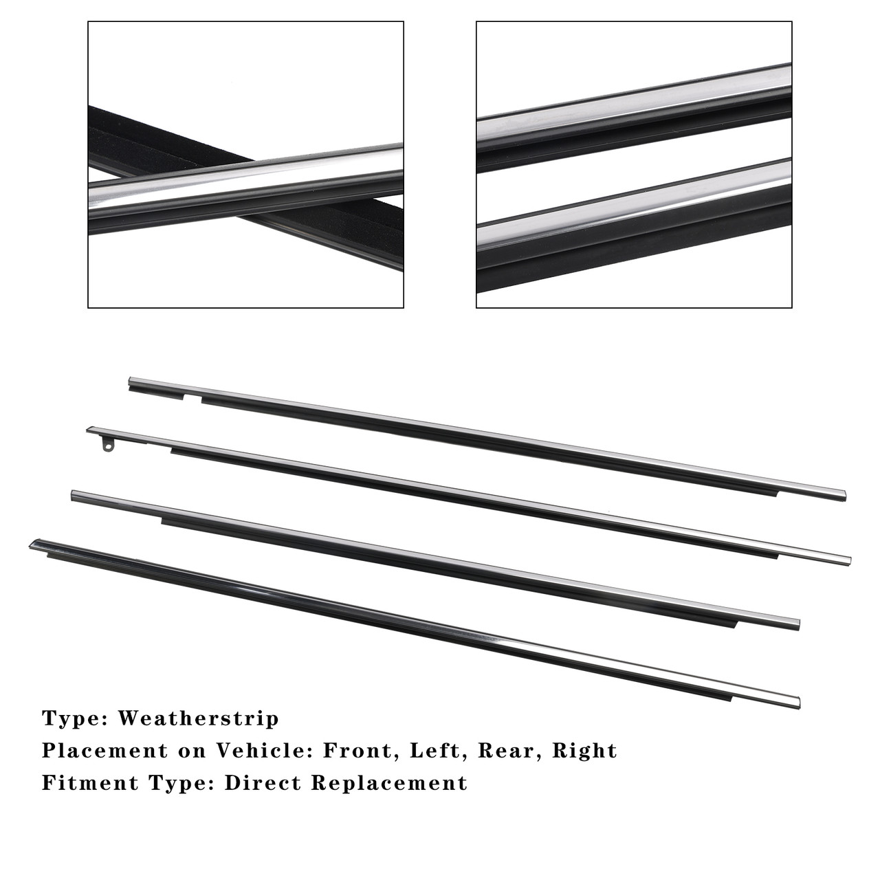 テキスト 2009-2016 Toyota Venza 4pcs Chrome Outside Window Moulding