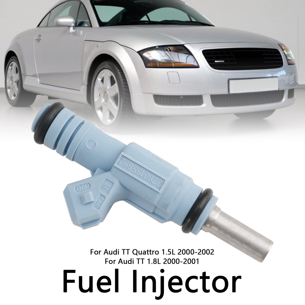 2000-2002 Audi TT Quattro 1.5L 1PCS Fuel Injector 0280155892 0280155893 Blue Generic