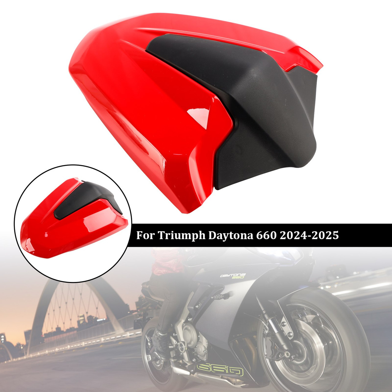 2024-2025 Daytona 660 Tail Rear Seat Cover Fairing Cowl Red Generic