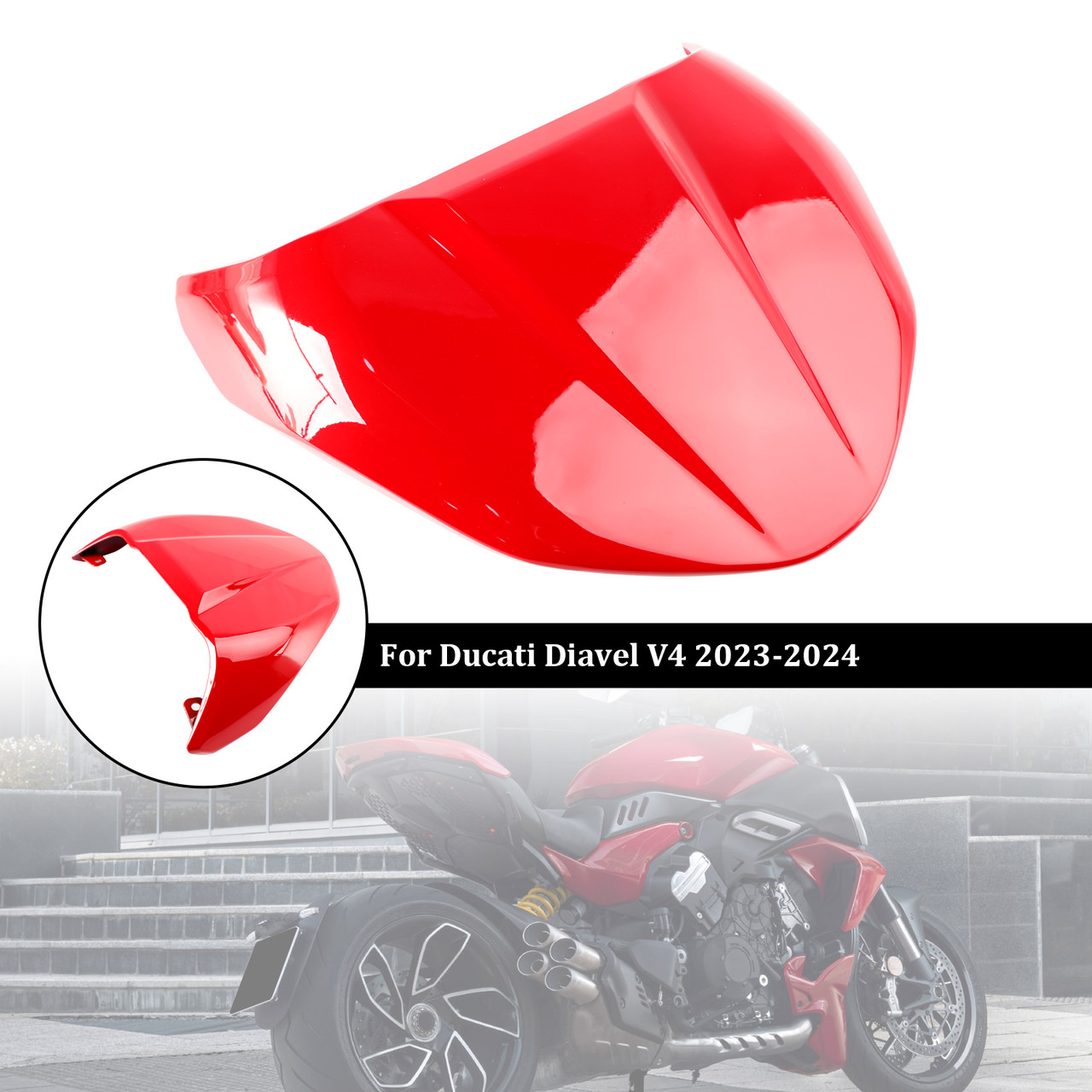 2023-2024 Ducati Diavel V4 Tail Rear Seat Cover Fairing Cowl Red
