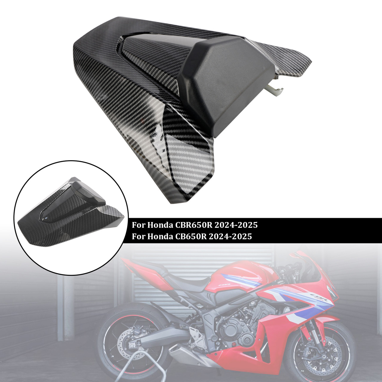 2024-2026 Honda CBR650R CB650R Rear Tail Seat Fairing Cover Carbon