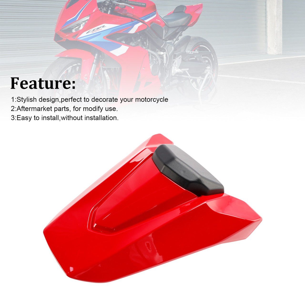 2024-2026 Honda CBR650R CB650R Rear Tail Seat Fairing Cover Red Generic