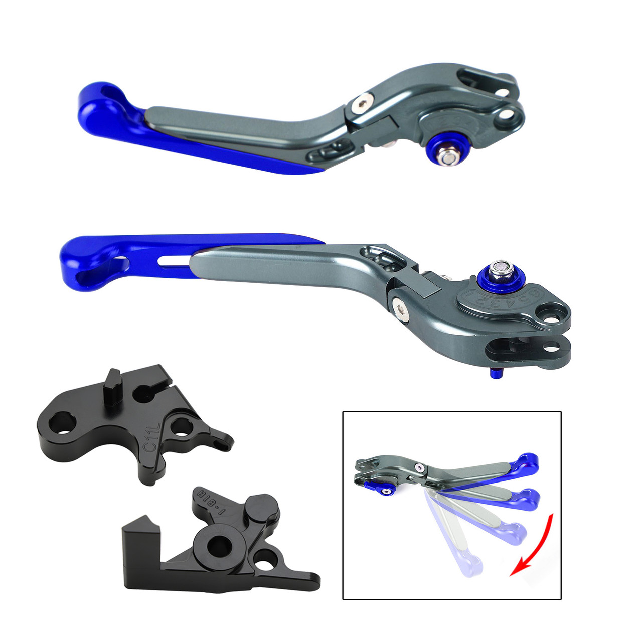 2020-2023 HONDA CRF1100L Africa Twin Adjustable Clutch Brake Lever Blue Generic