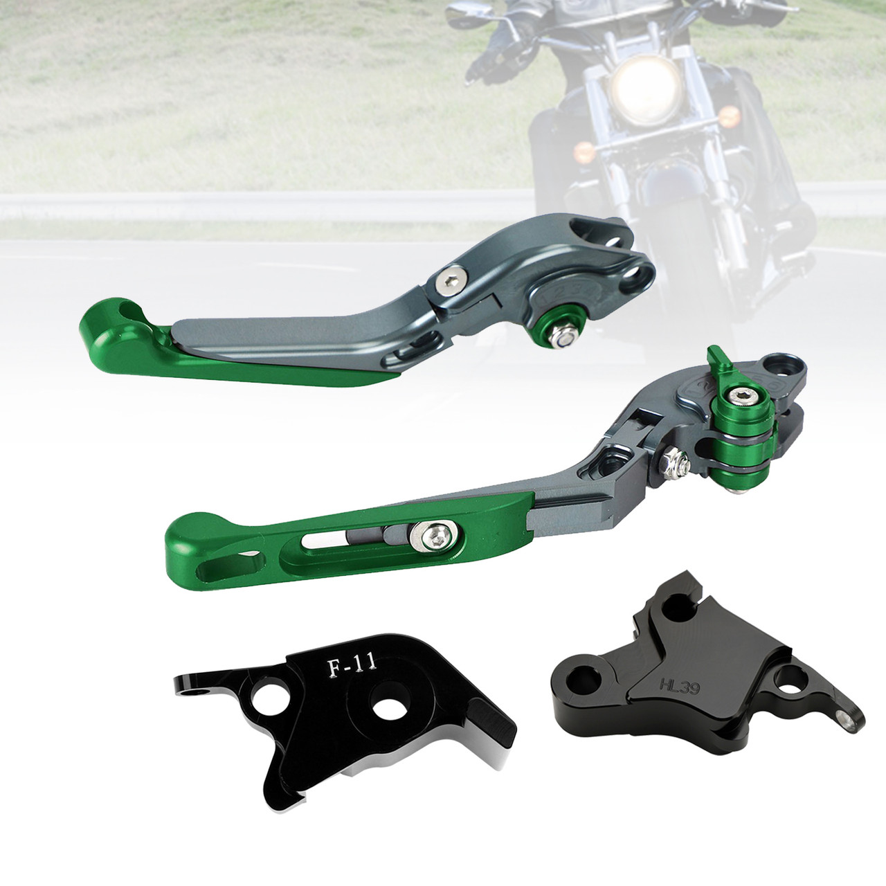 2021-2022 CFMOTO 700CL-X Sport Adjustable Clutch Brake Lever Green