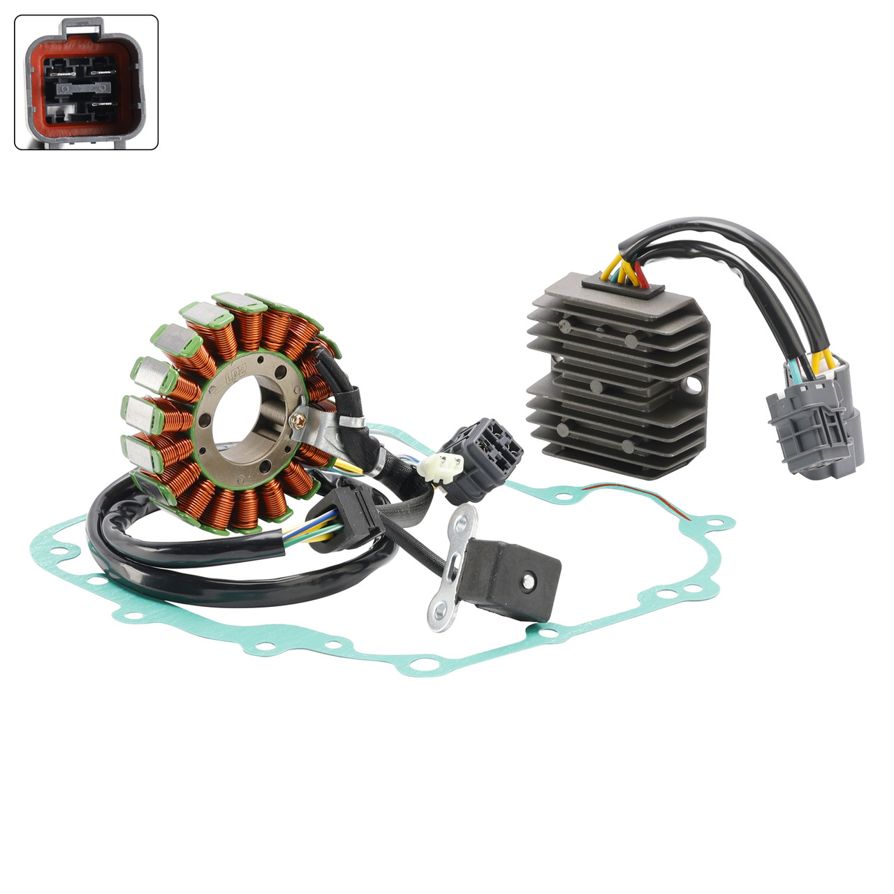 2004-2016 Kymco MXU 250 18-Pole Magneto Coil Stator + Voltage Regulator + Gasket Assy 11394-LBA7-900 Generic