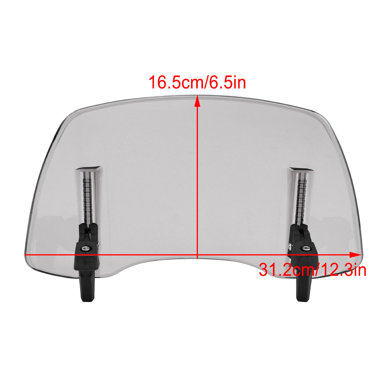 Universal Adjustable Windshield Clip On Wind Screen Deflector Extension Spoiler Gray