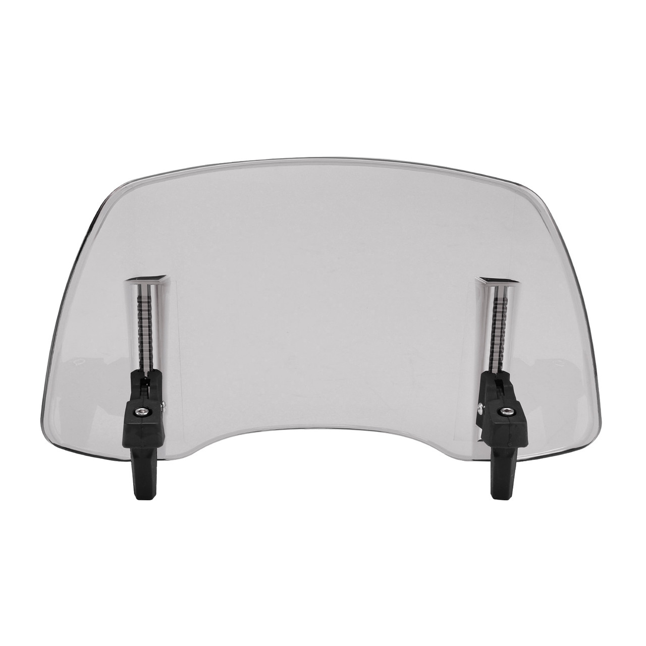 Universal Adjustable Windshield Clip On Wind Screen Deflector Extension Spoiler Gray