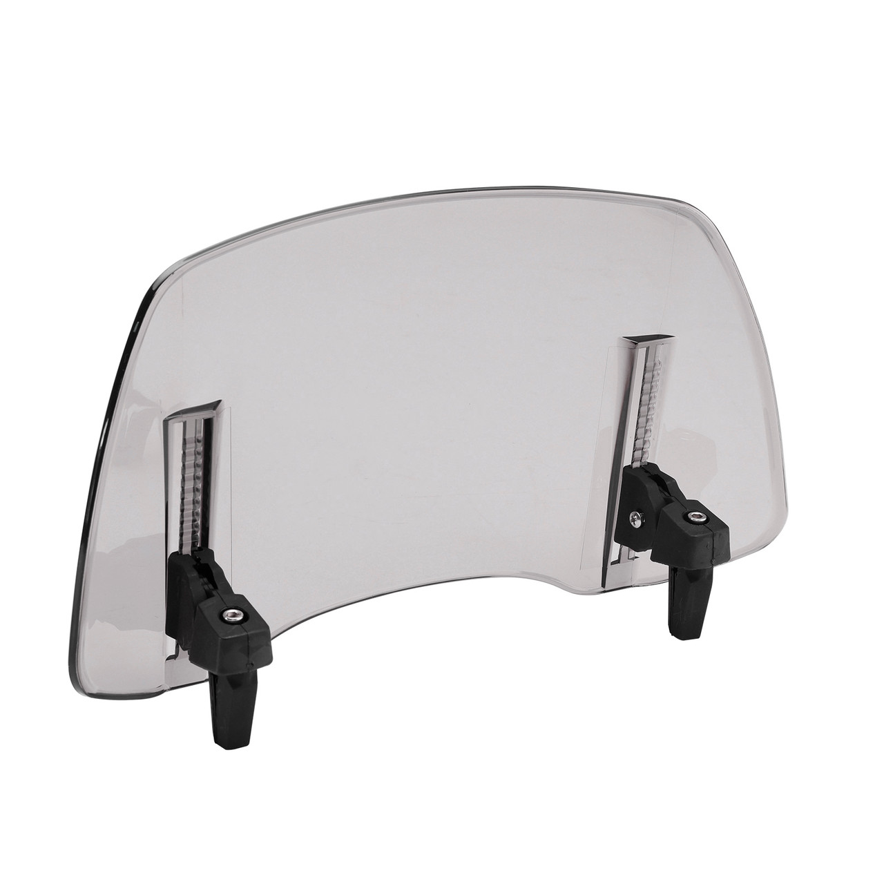 Universal Adjustable Windshield Clip On Wind Screen Deflector Extension Spoiler Gray