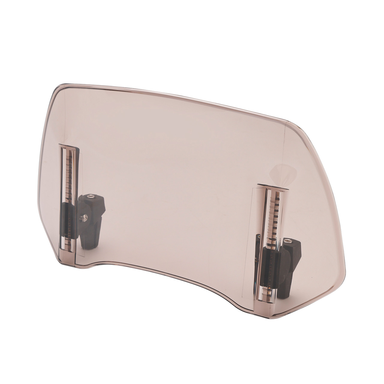 Universal Adjustable Windshield Clip On Wind Screen Deflector Extension Spoiler Smoke Universal Adjustable Windshield Clip On Wind Screen Deflector Extension Spoiler Smoke