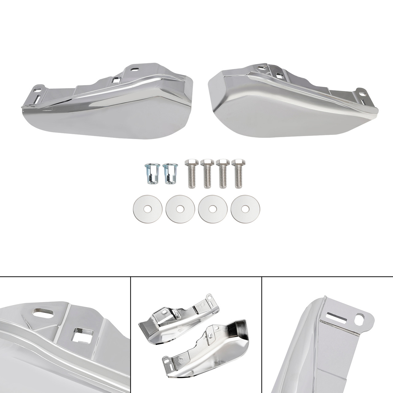 2023-2024 Touring CVO Street Glide Road Glide Mid-Frame Air Heat Deflector Chrome Generic