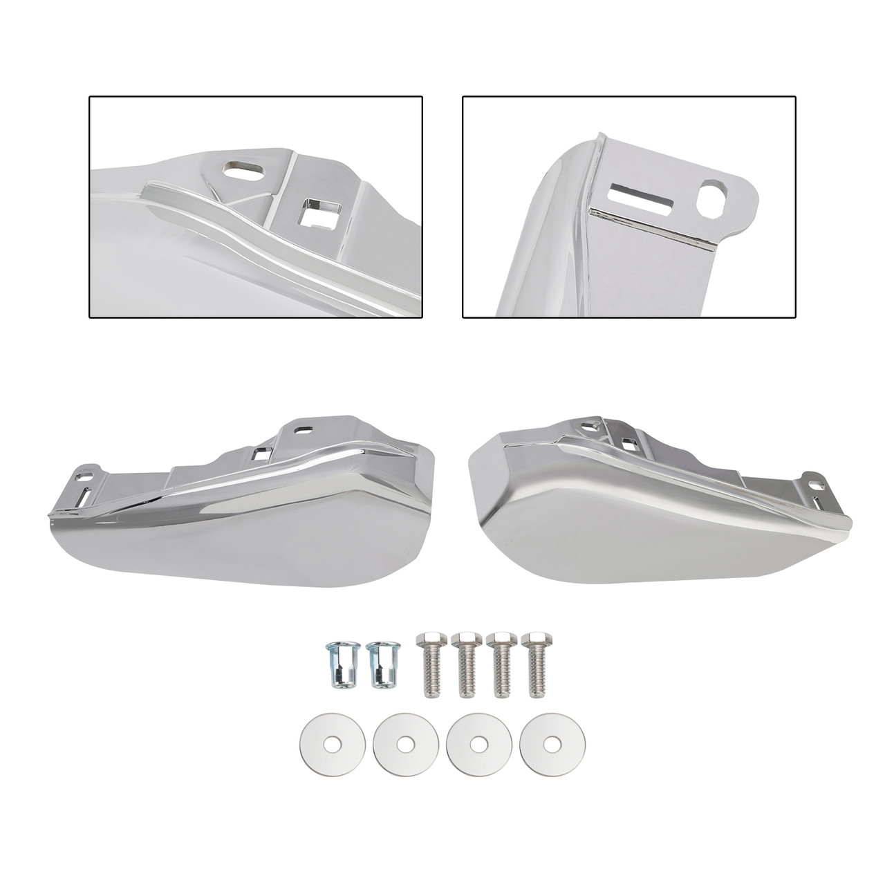 2023-2024 Touring CVO Street Glide Road Glide Mid-Frame Air Heat Deflector Chrome Generic