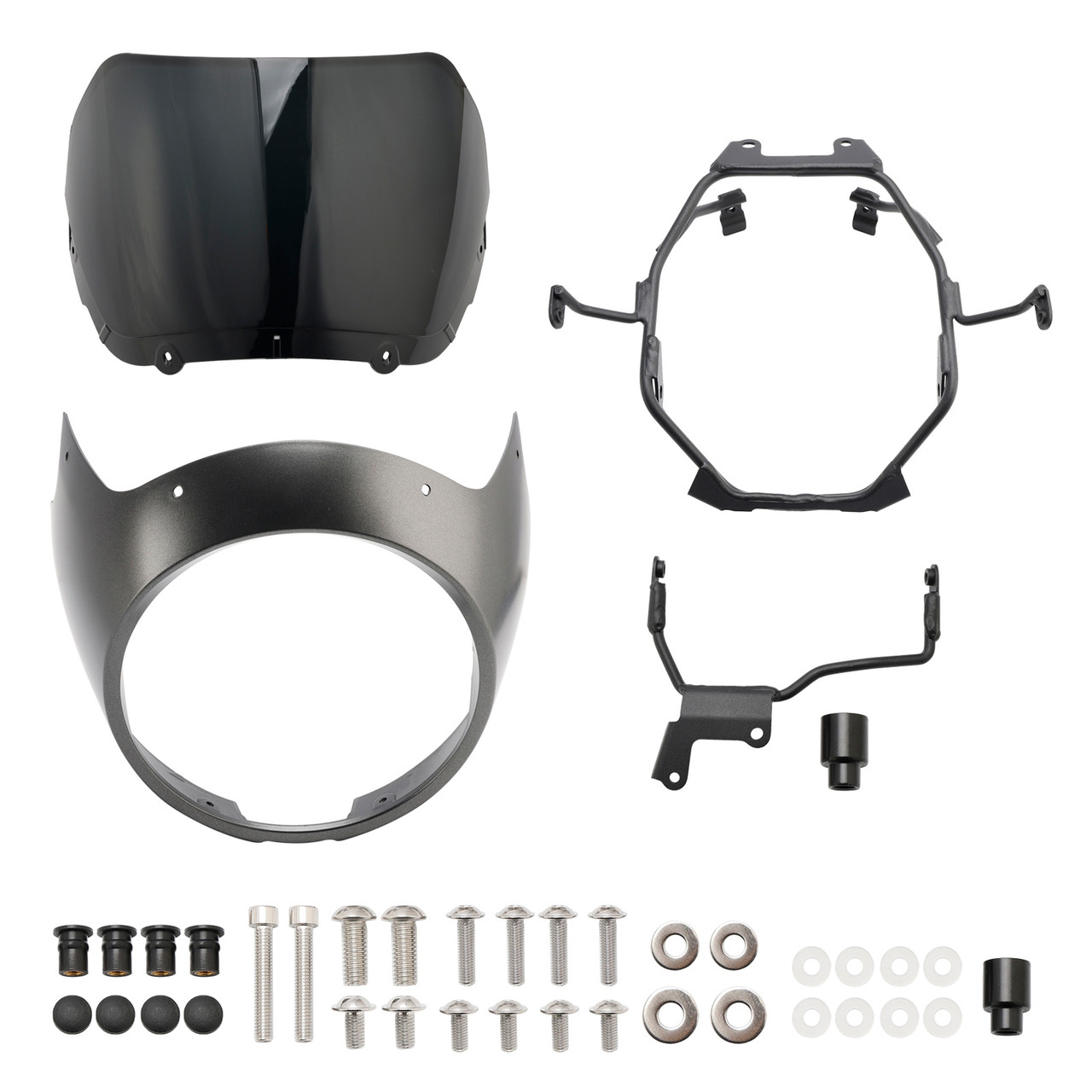 2023-2024 HONDA GB350 GB350S Windshield WindScreen Headlight Fairing Cover Matt Gray+Black Generic