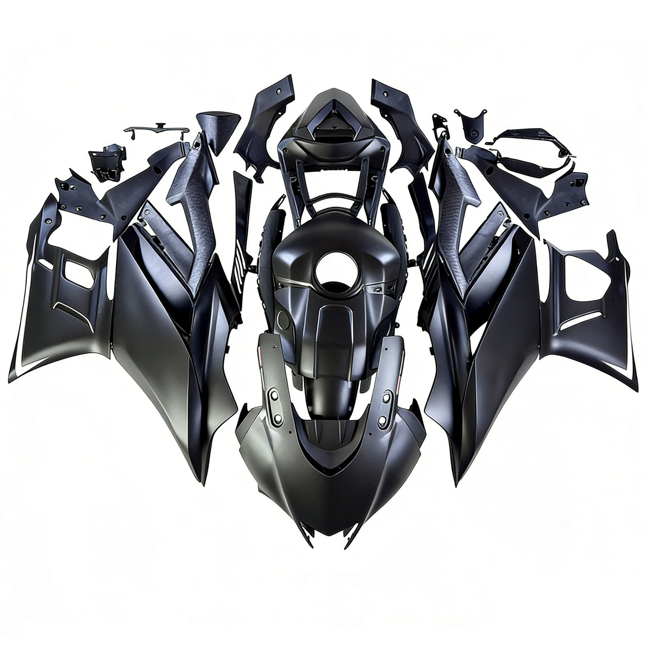 2022-2024 Yamaha YZF-R3 R25 Black with Monster Logo Fairing Kit