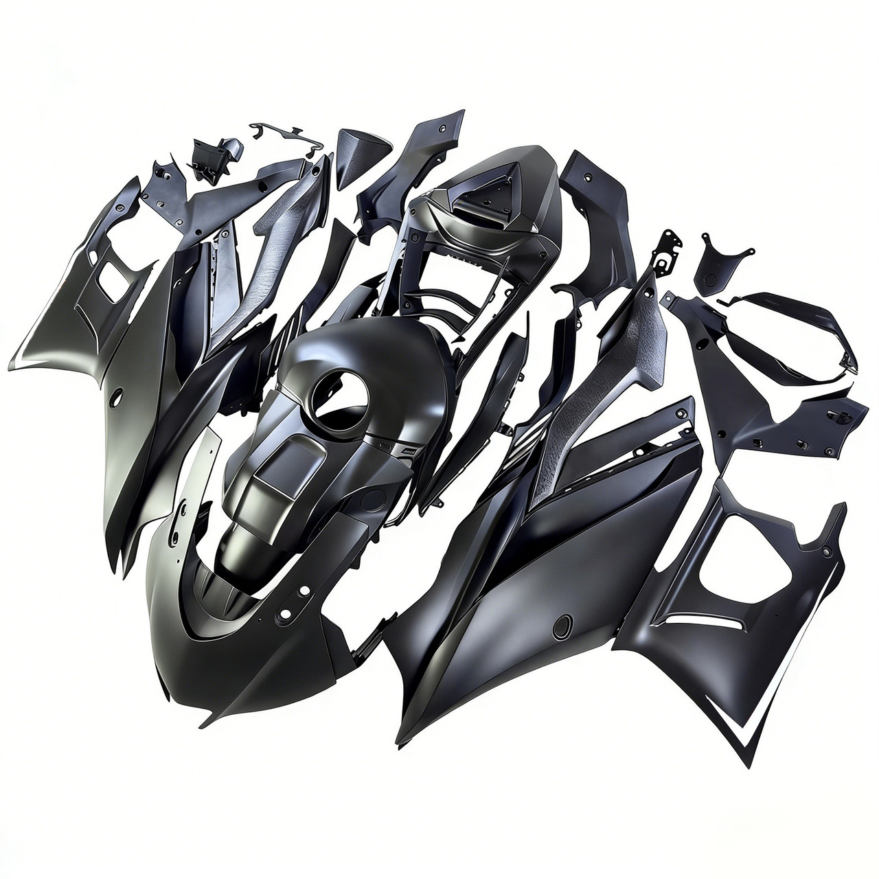 2022-2024 Yamaha YZF-R3 R25 Black with Monster Logo Fairing Kit