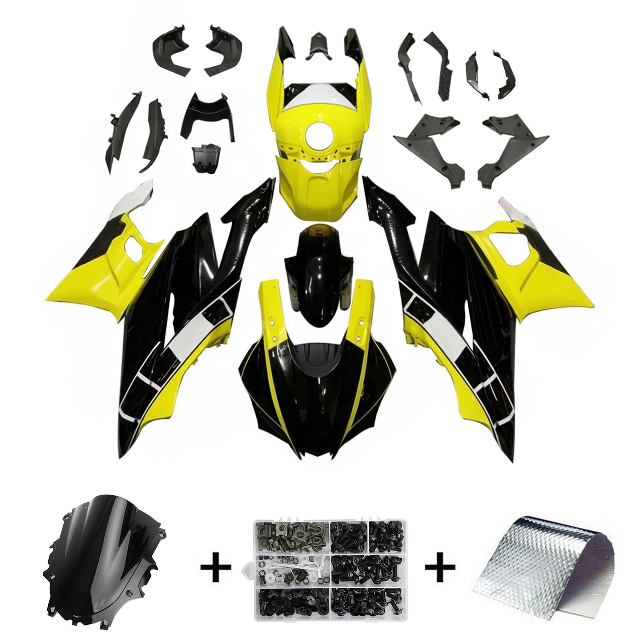 2022-2024 Yamaha YZF-R3 R25 Black&yellow Fairing Kit