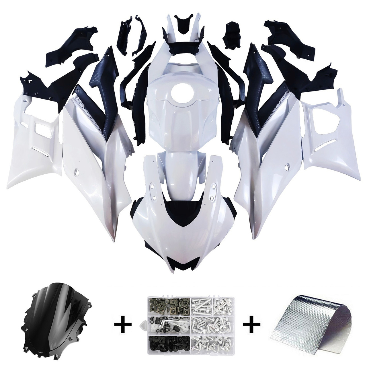 2022-2023 Yamaha YZF-R3 R25 Pearl White Fairing Kit