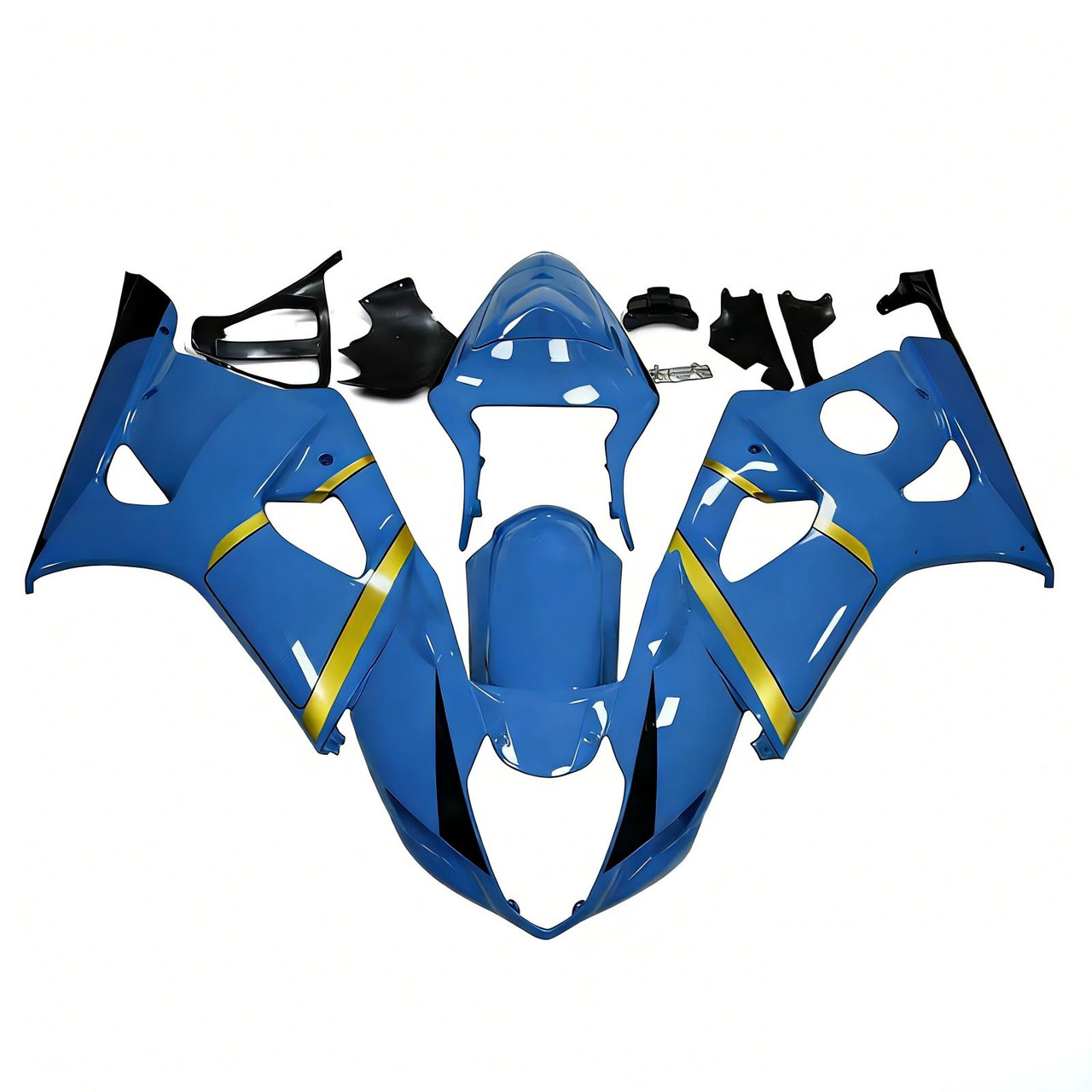2003-2004 K3 GSXR1000 Suzuki Blue with Yellow Accents Fairing Kit