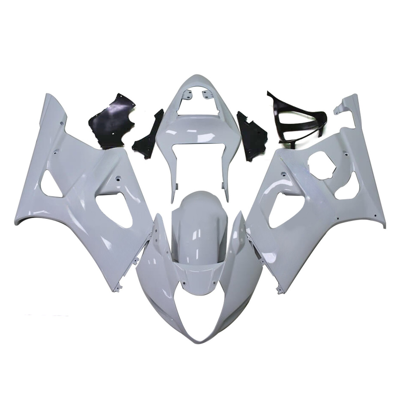 2003-2004 K3 GSXR1000 Suzuki White with Blue Logo Fairing Kit