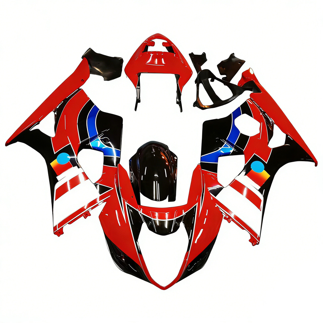 2003-2004 K3 GSXR1000 Suzuki Red&Black with Logo Fairing Kit