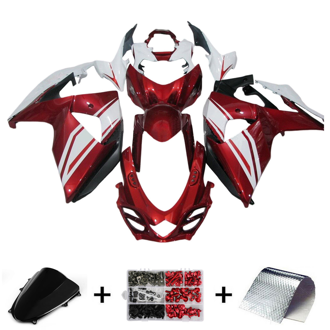 2009-2016 K9 GSXR1000 Suzuki White&Red Fairing Kit
