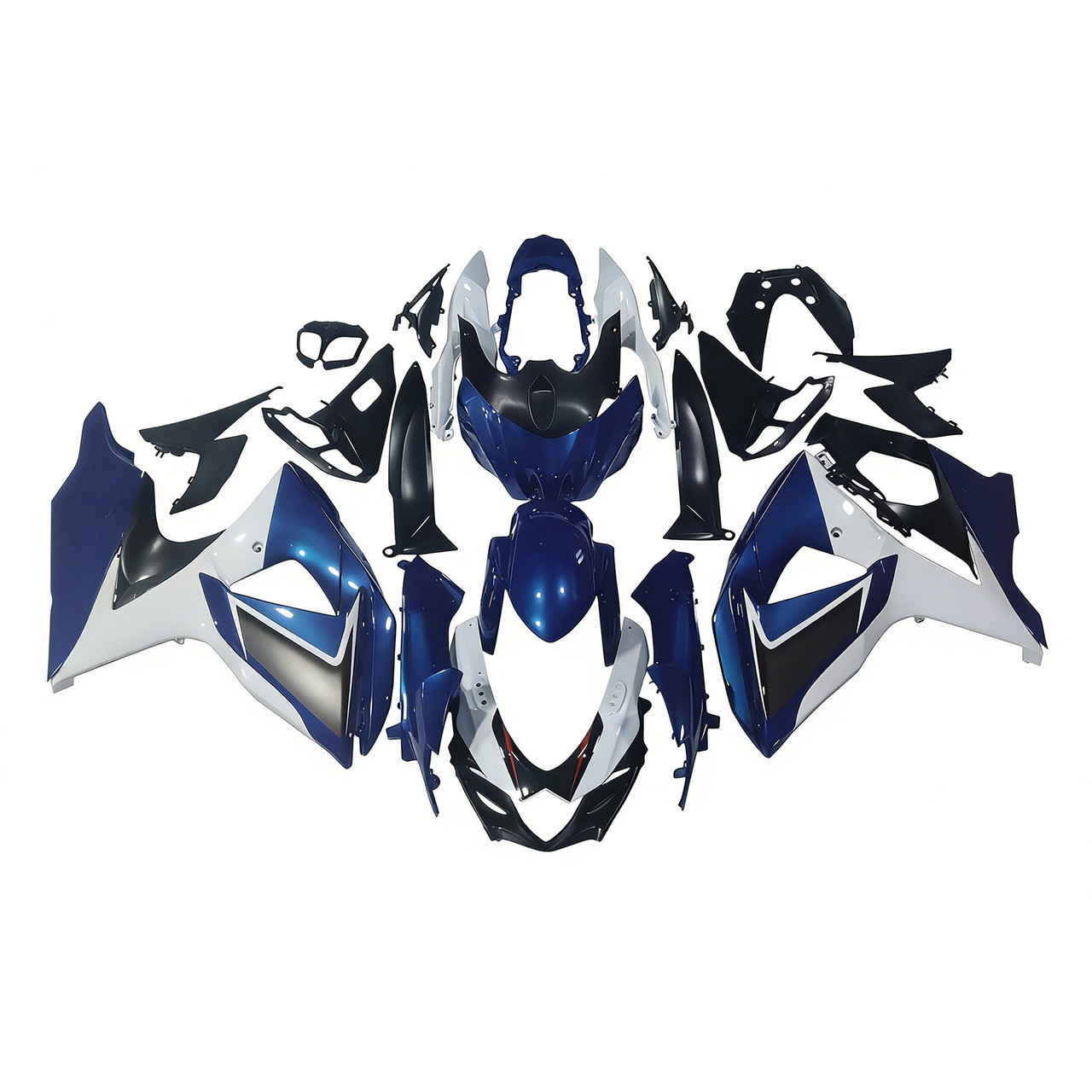 2009-2016 K9 GSXR1000 Suzuki White&Blue Style5 Fairing Kit