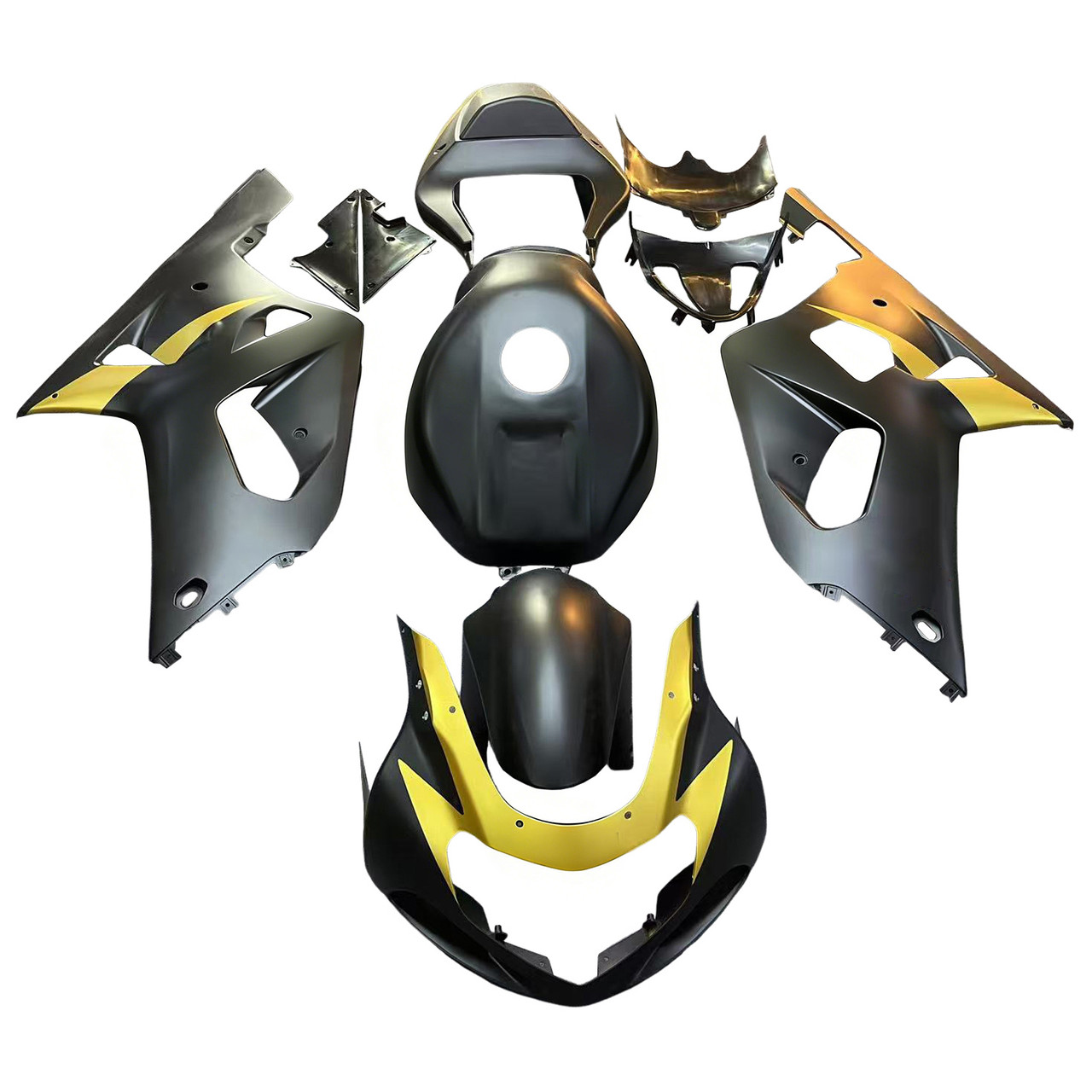 2001-2003 GSXR600 2000-2003 GSXR750 K1 Suzuki Matte Black Gold Fairing Kit