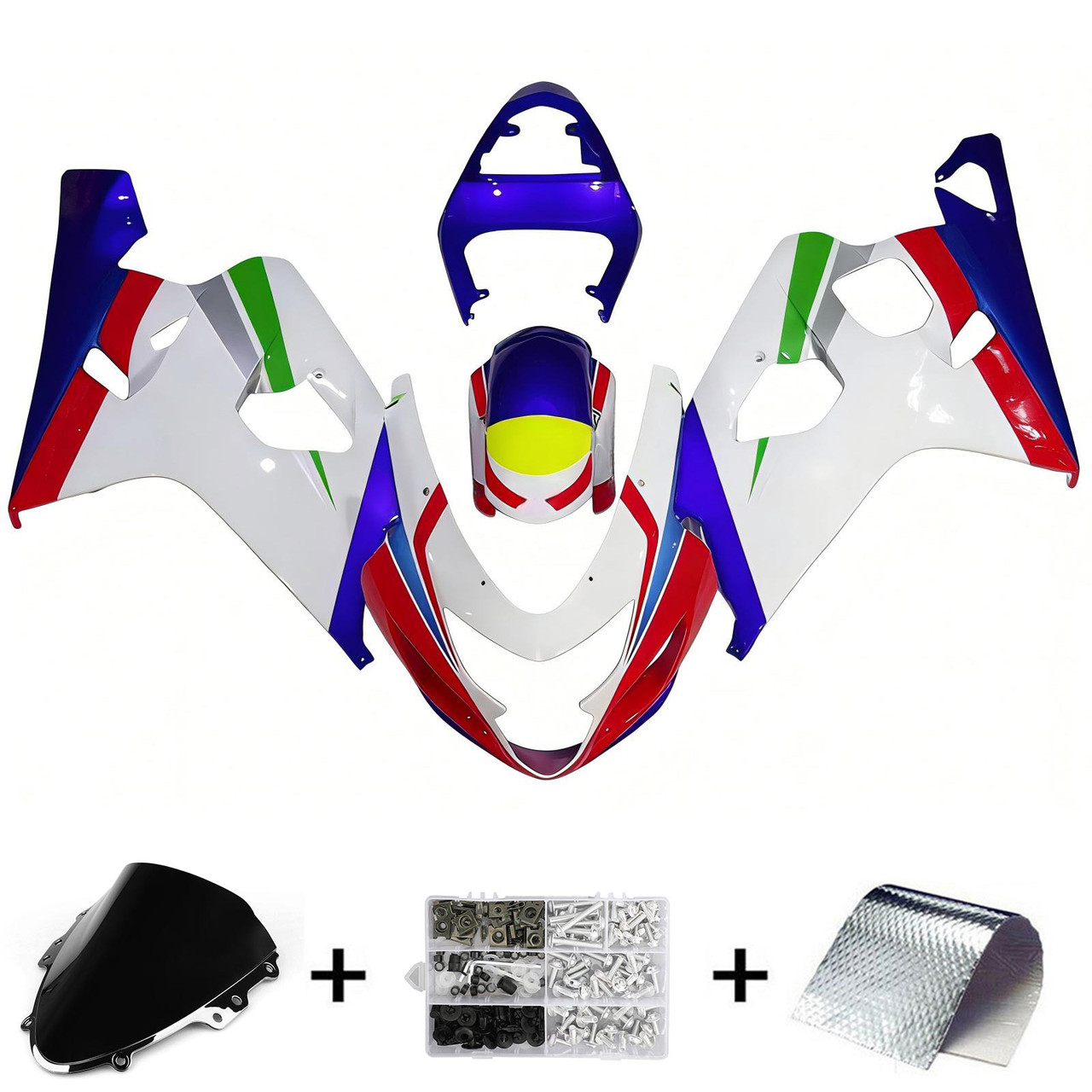 2004-2005 K4 GSXR 600/750 Suzuki Multicolor Fairing Kit