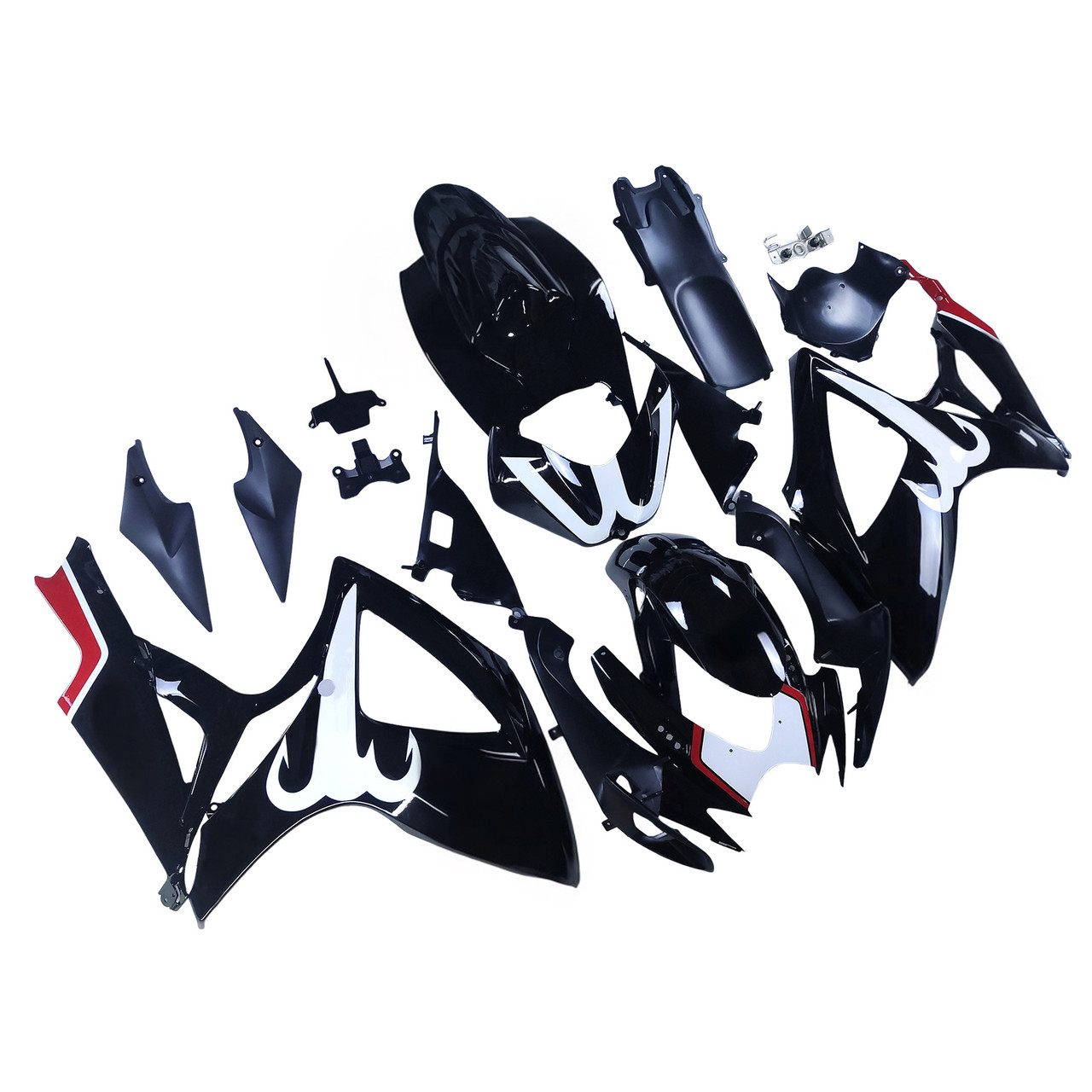 2006-2007 K6 GSXR 600/750 Suzuki Black&White Accents Fairing kit