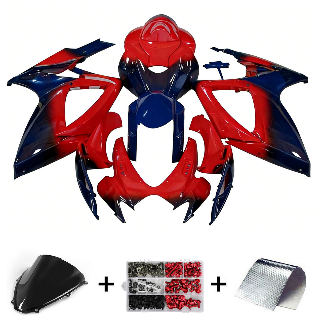 2006-2007 K6 GSXR 600/750 Suzuki Red&Yellow Fairing kit