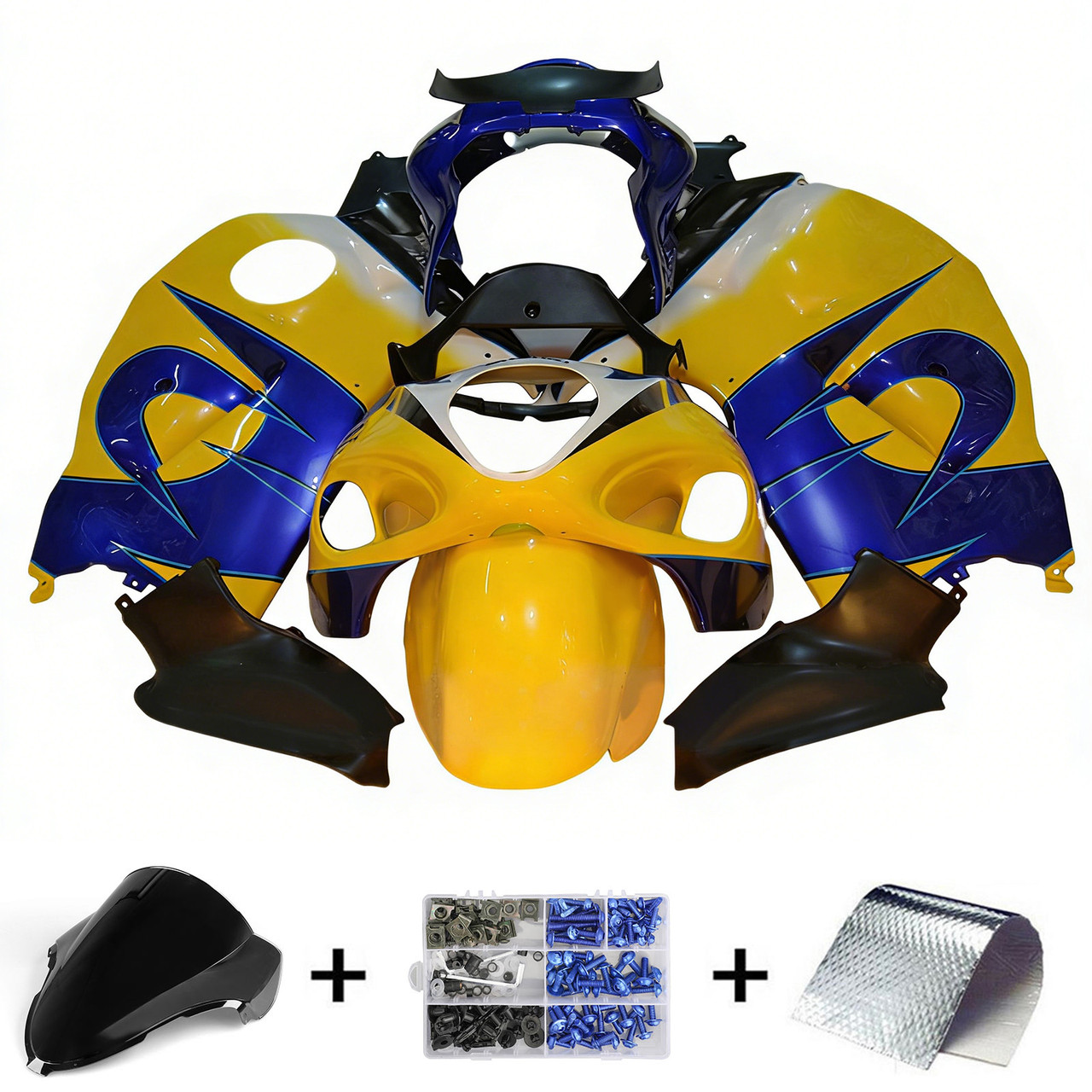 1999-2007 GSX1300R Hayabusa Suzuki Yellow&Blue Fairing Kit