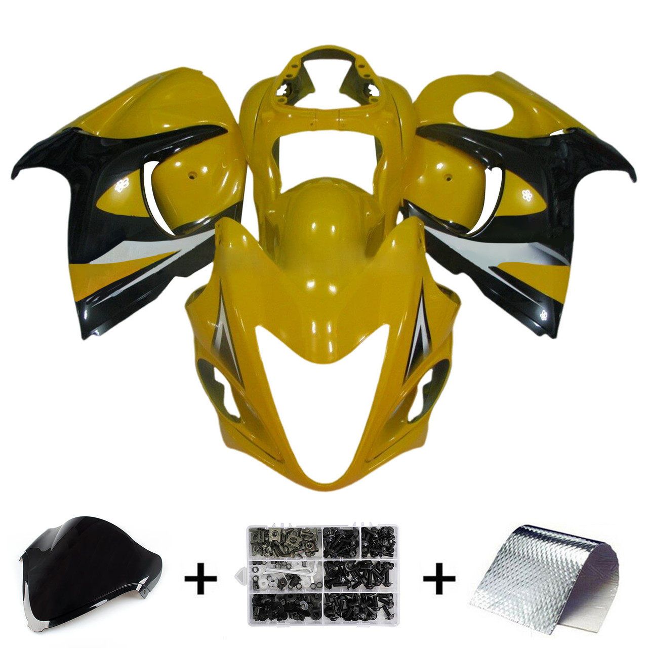 2008-2020 GSX1300R Hayabusa Suzuki Yellow&Black Fairing Kit
