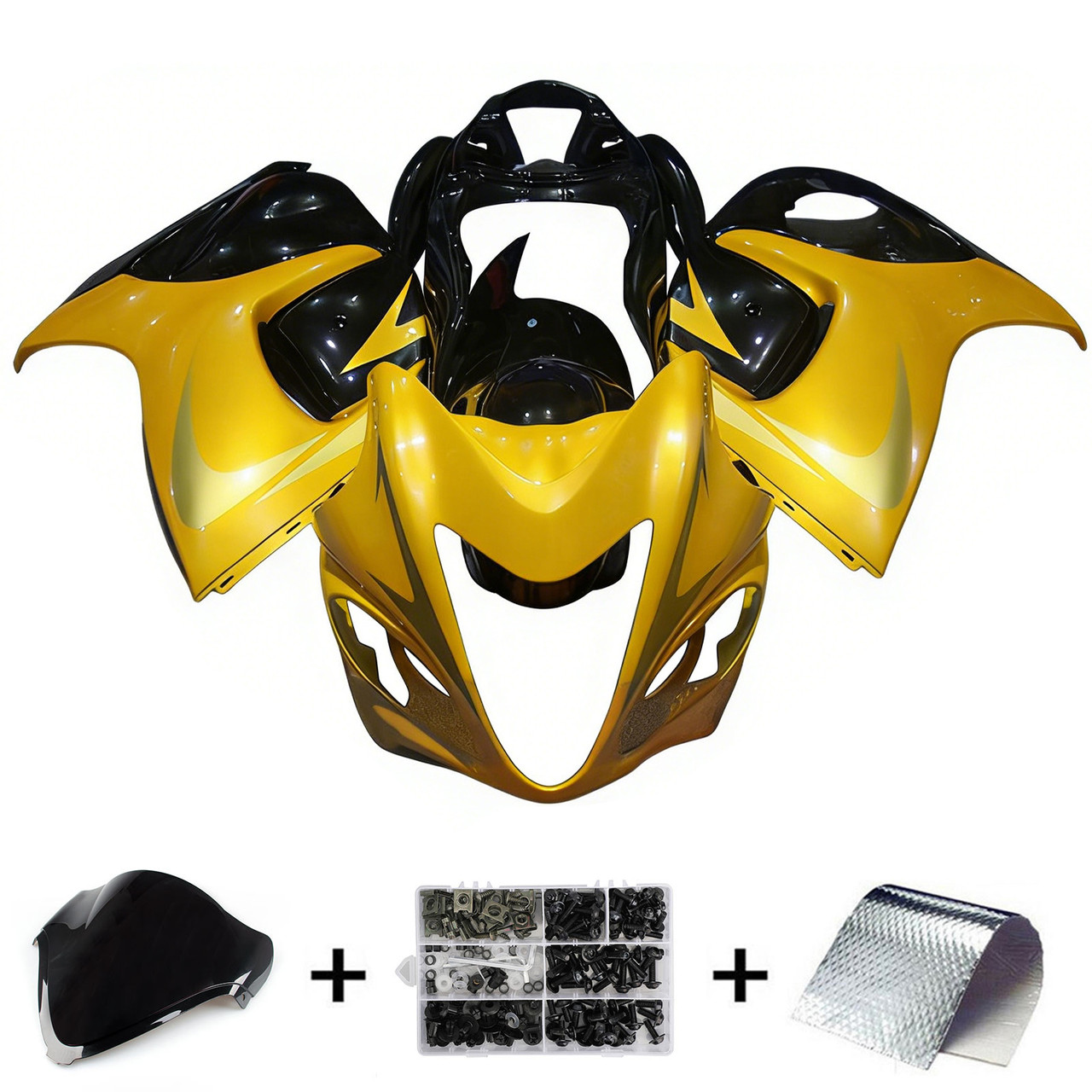 2008-2020 GSX1300R Hayabusa Suzuki Gold&Black Fairing Kit