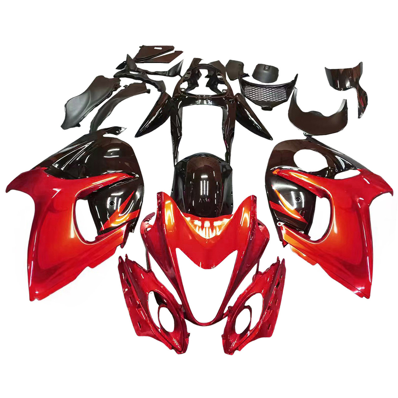2008-2020 GSX1300R Hayabusa Suzuki Gloss Red&Black Fairing Kit