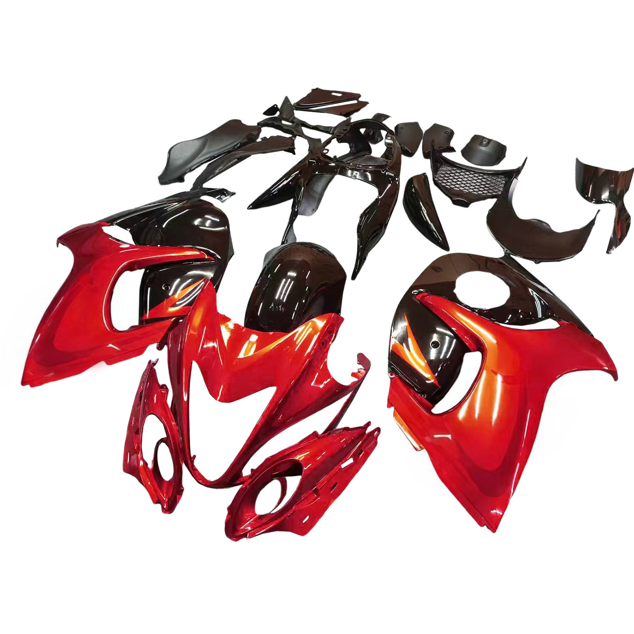 2008-2020 GSX1300R Hayabusa Suzuki Gloss Red&Black Fairing Kit