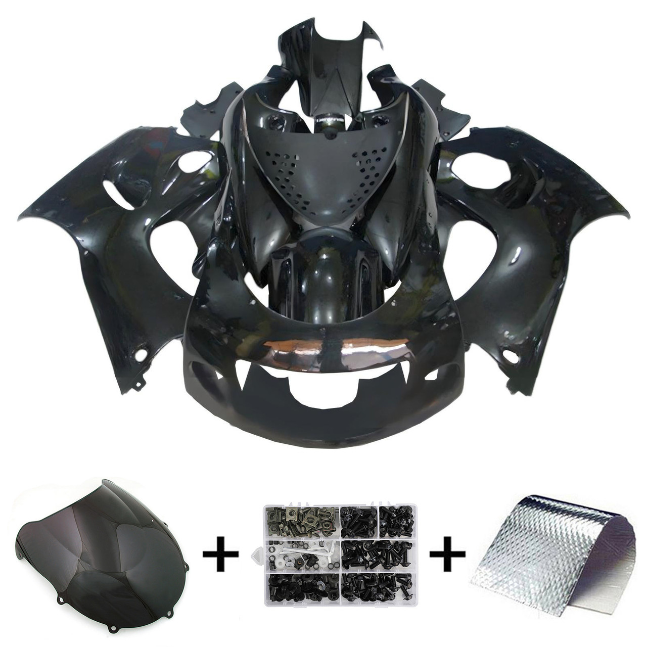 GSXR600 1996-2000 GSXR750 1996-1999 Suzuki Black Fairing Kit