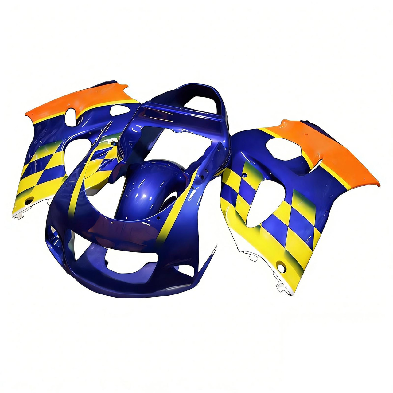 GSXR600 1996-2000 GSXR750 1996-1999 Suzuki Blue&Orange Fairing Kit
