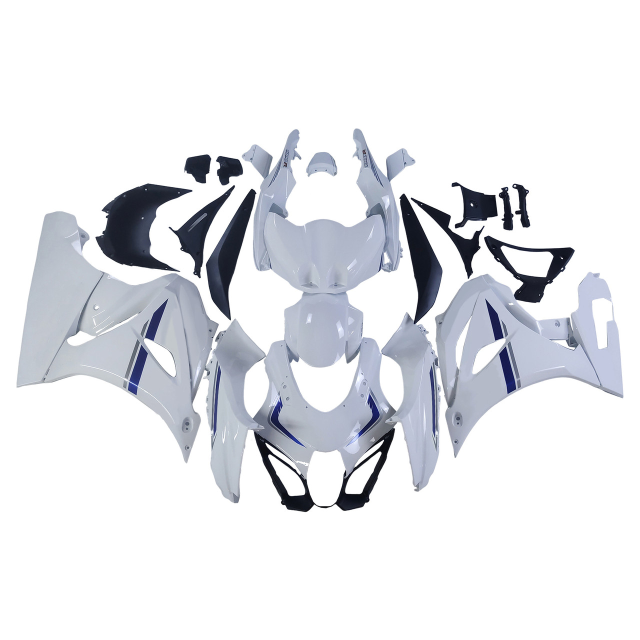 2017-2024 K17 GSXR1000 Suzuki White&Blue Style2 Fairing Kit