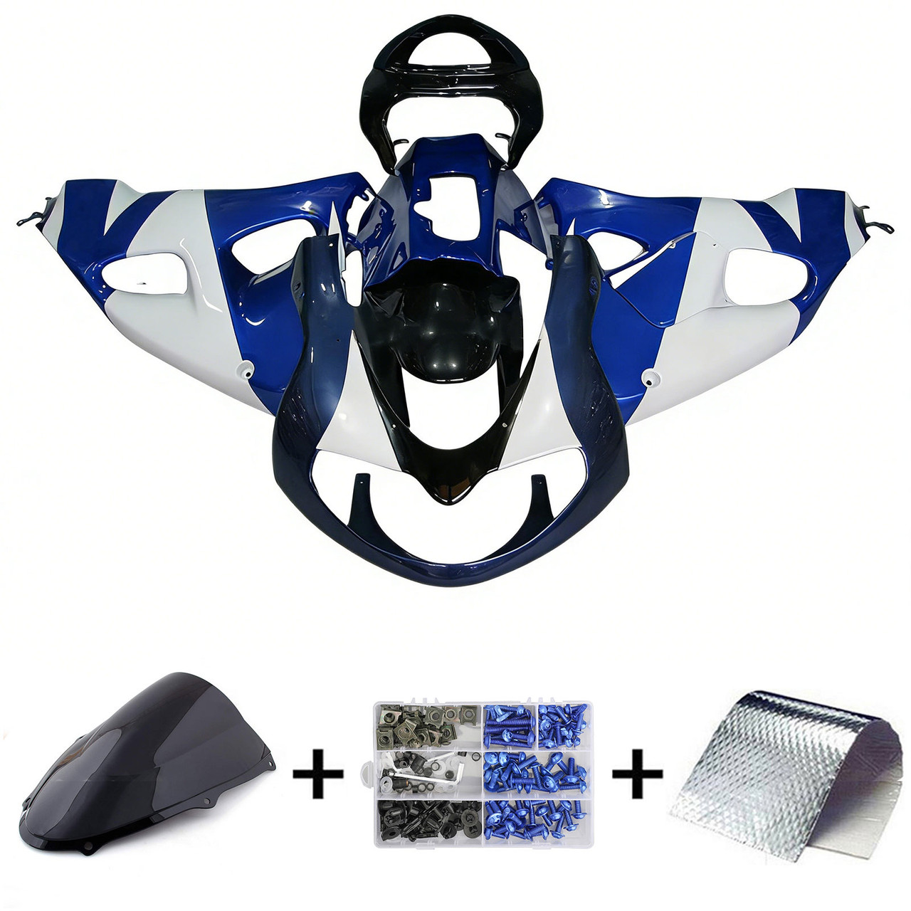 1998-2003 TL1000R Suzuki Blue&White Style3 Fairing Kit