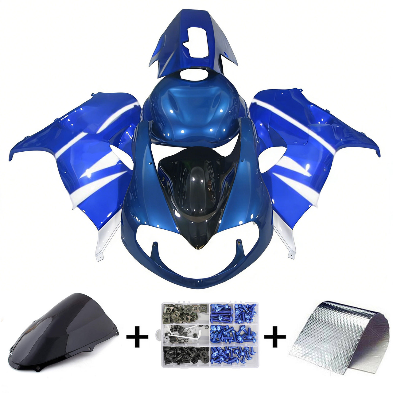 1998-2003 TL1000R Suzuki Blue&White Style4 Fairing Kit