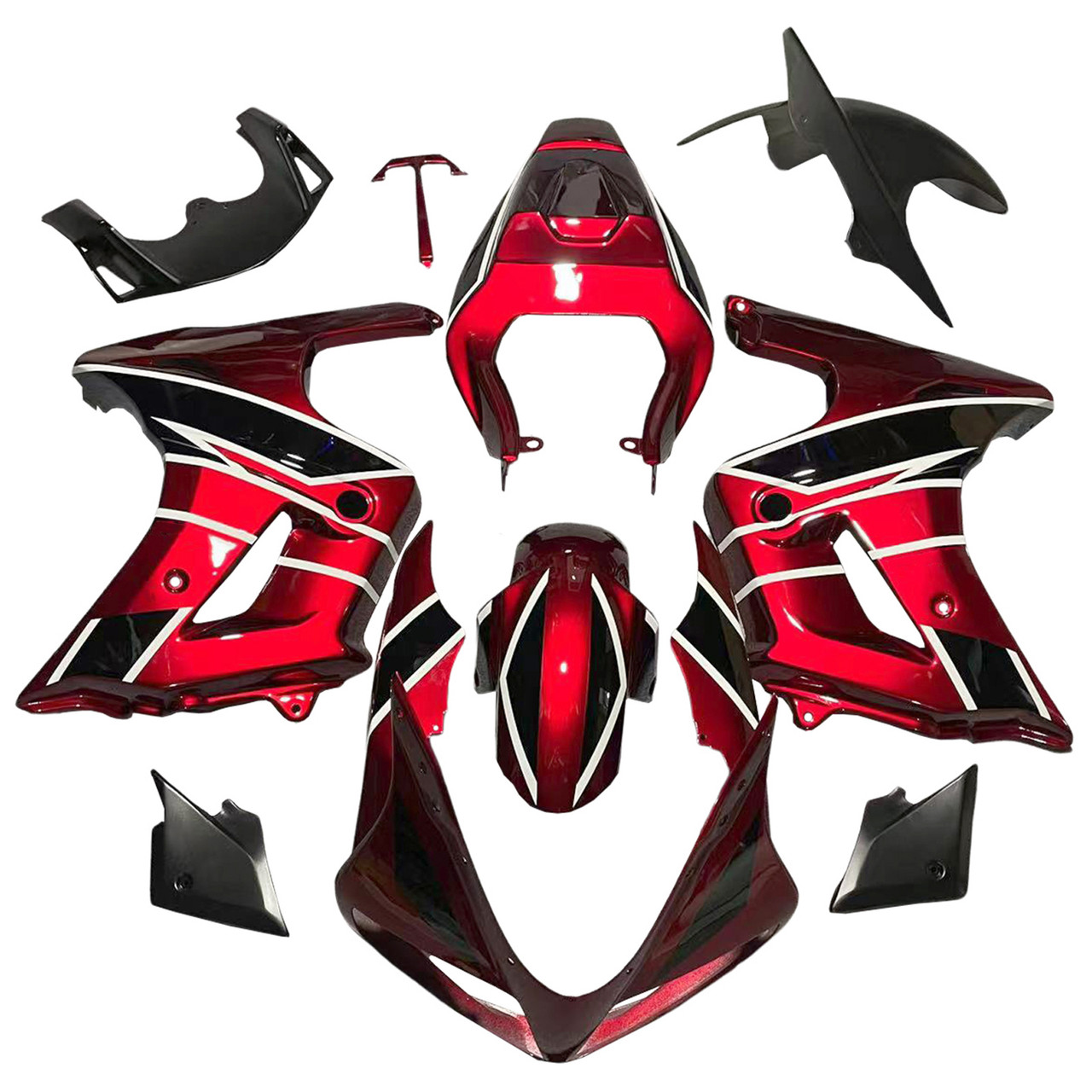 2003-2013 SV650 Suzuki Red&White Stripe Fairing Kit