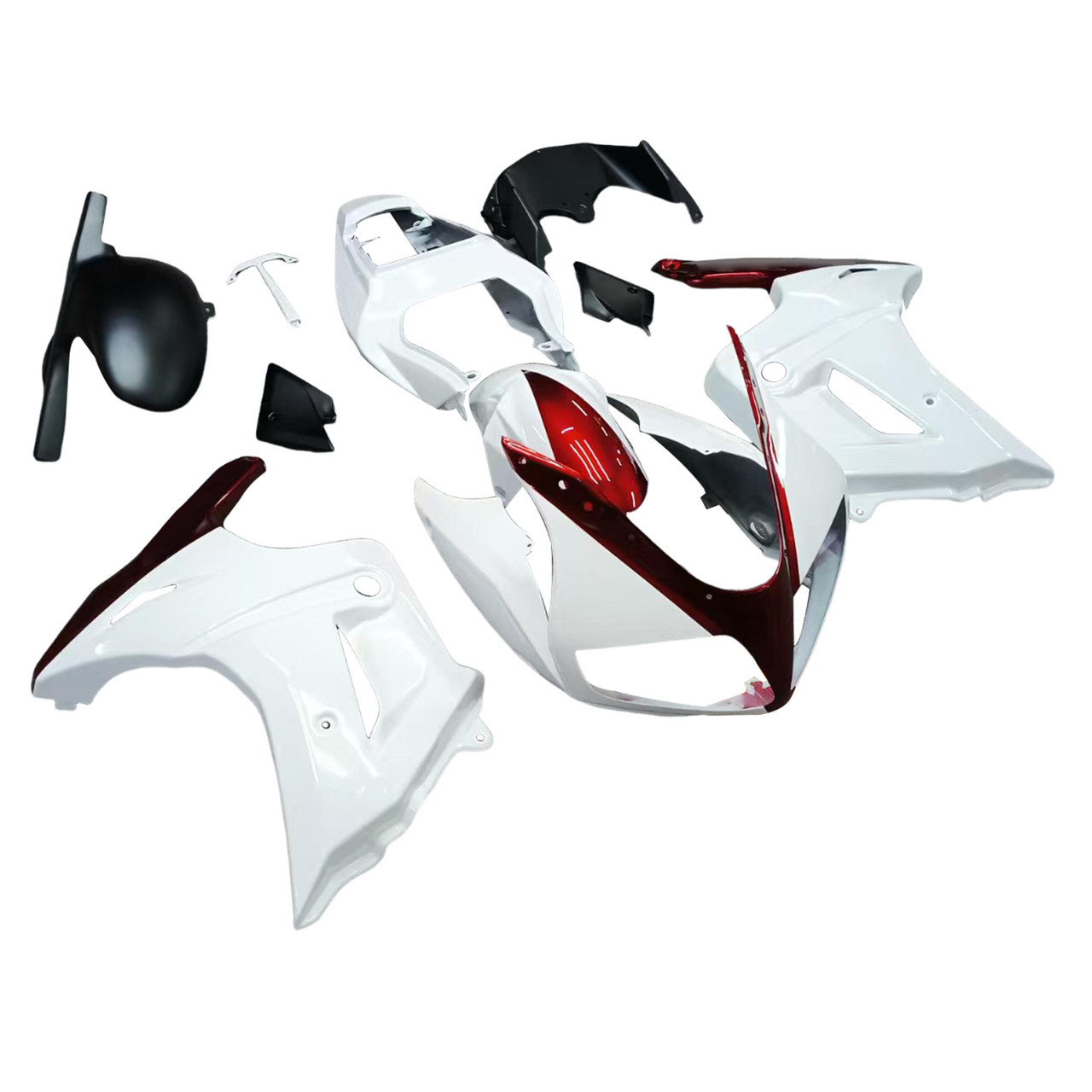 2003-2013 SV650 Suzuki Gloss White&Dark Red Fairing Kit