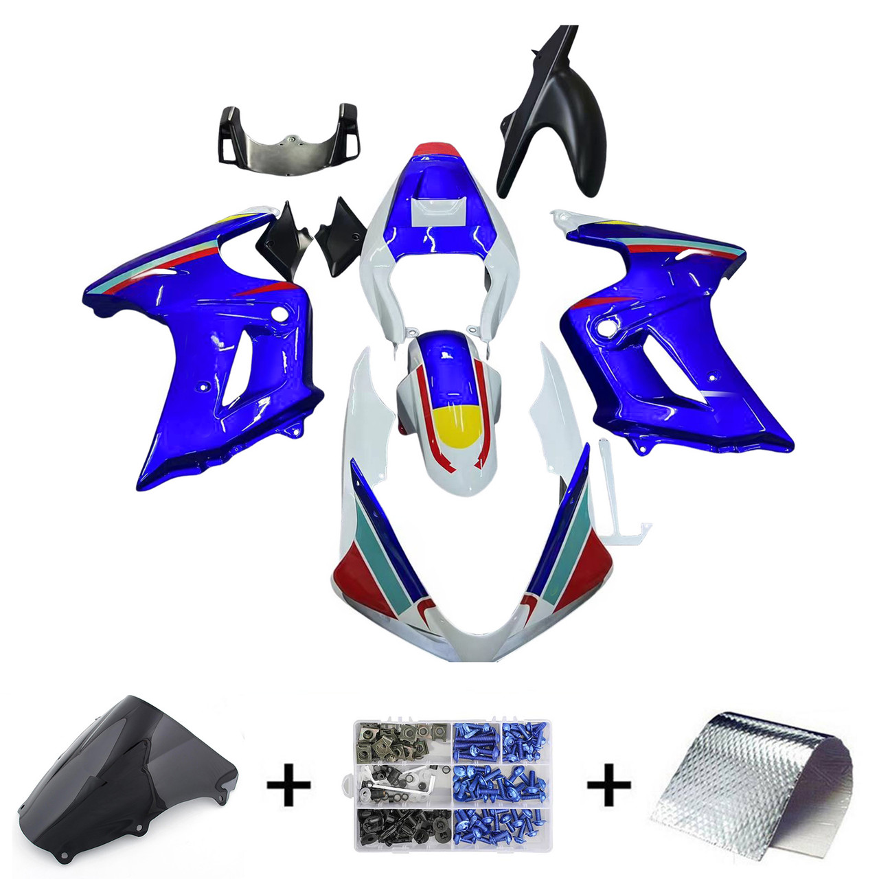 2003-2013 SV650 Suzuki Blue&Red Fairing Kit