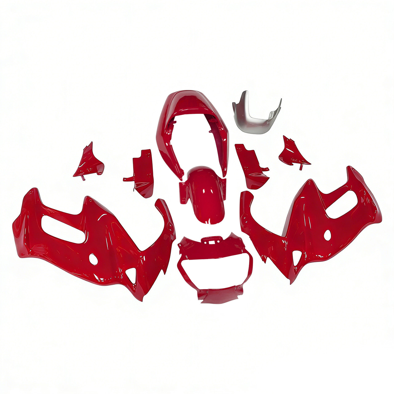 1997-2005 VTR1000F Honda Red with Black Logo Fairing Kit