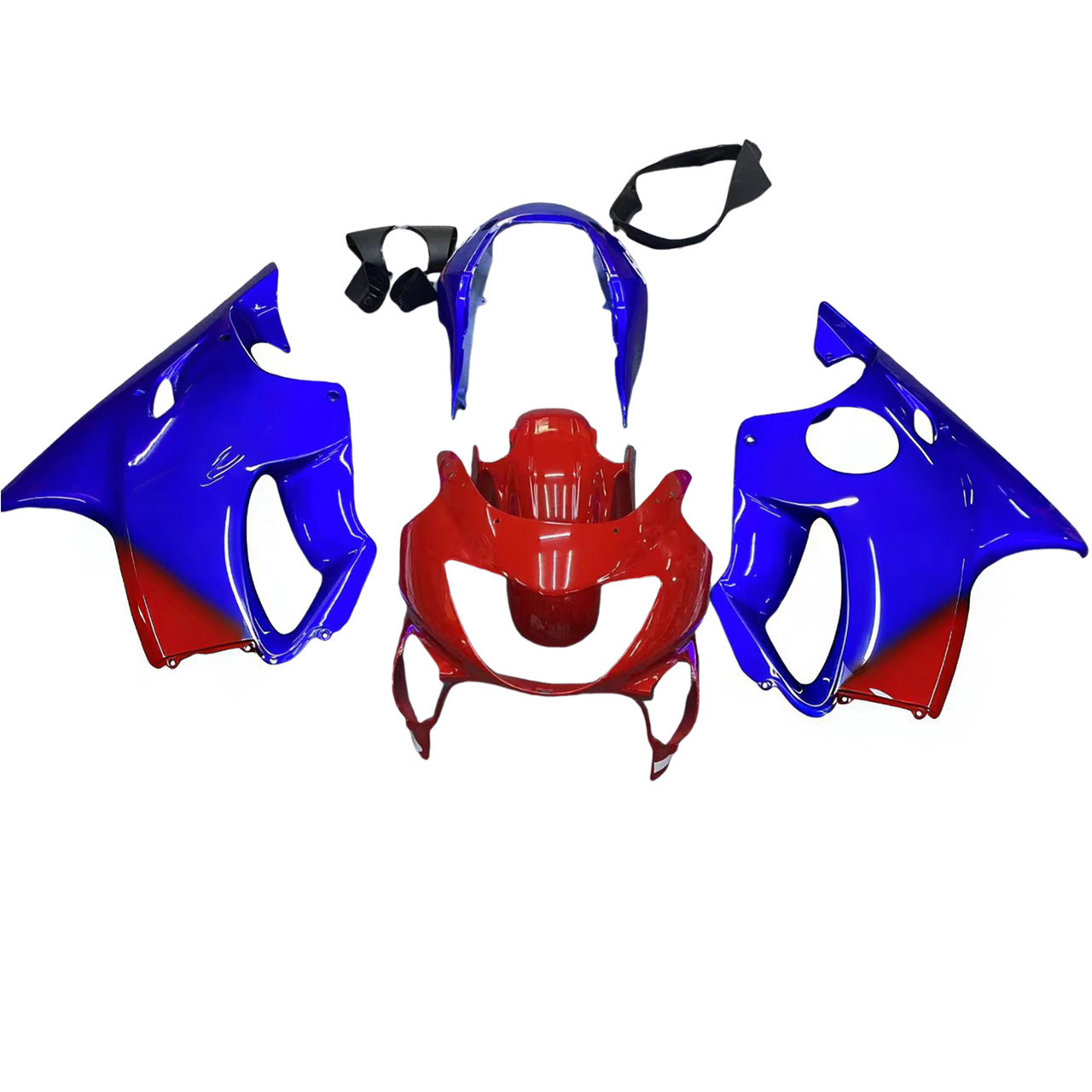 1999-2000 Honda CBR600 F4 Glossy White Blue Fairing Kit