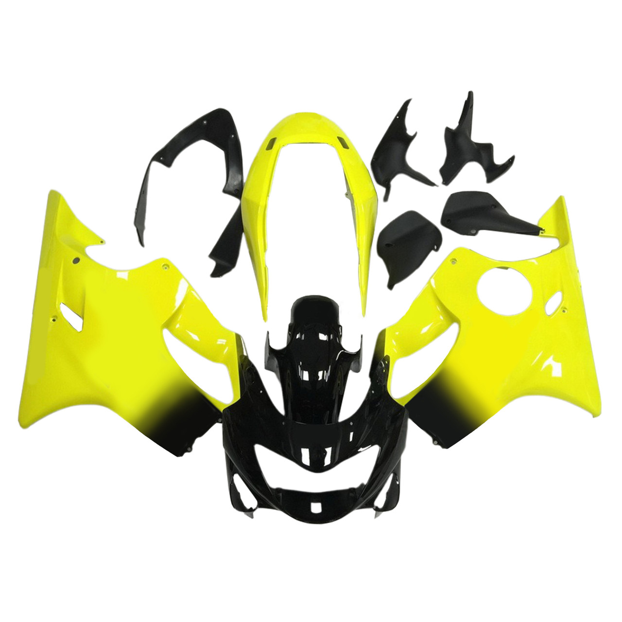 1999-2000 Honda CBR600 F4 Glossy Yellow Black Fairing Kit