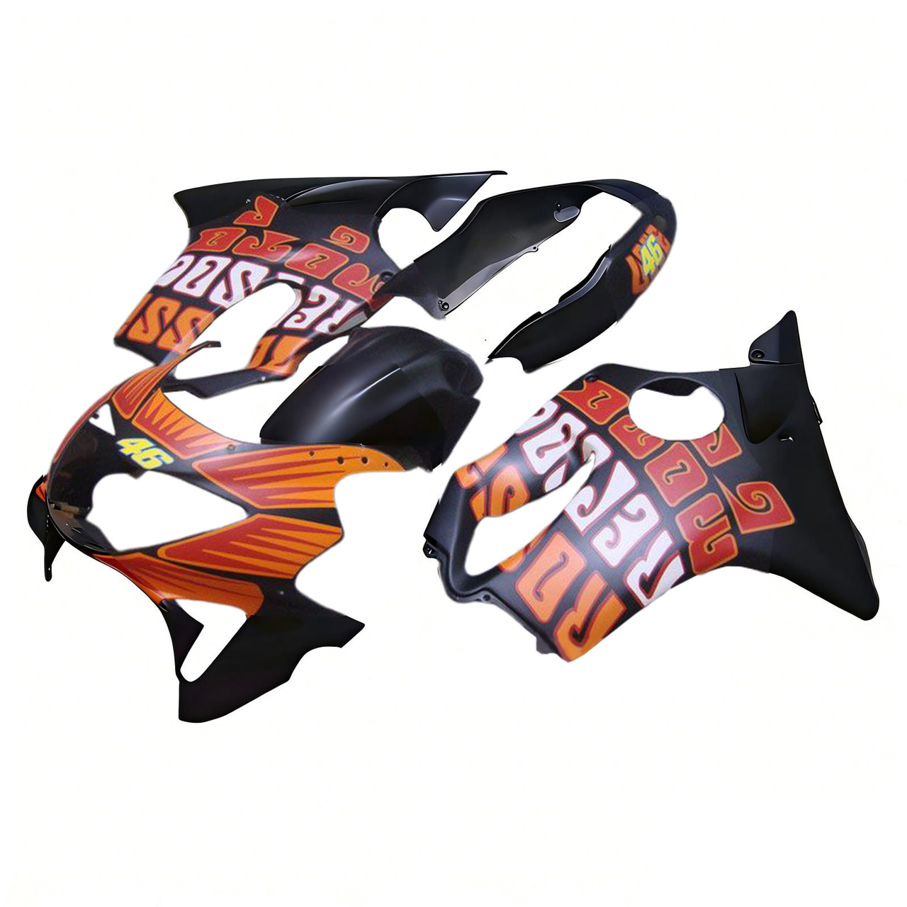 1999-2000 Honda CBR600F4 Black Orange Fairing Kit