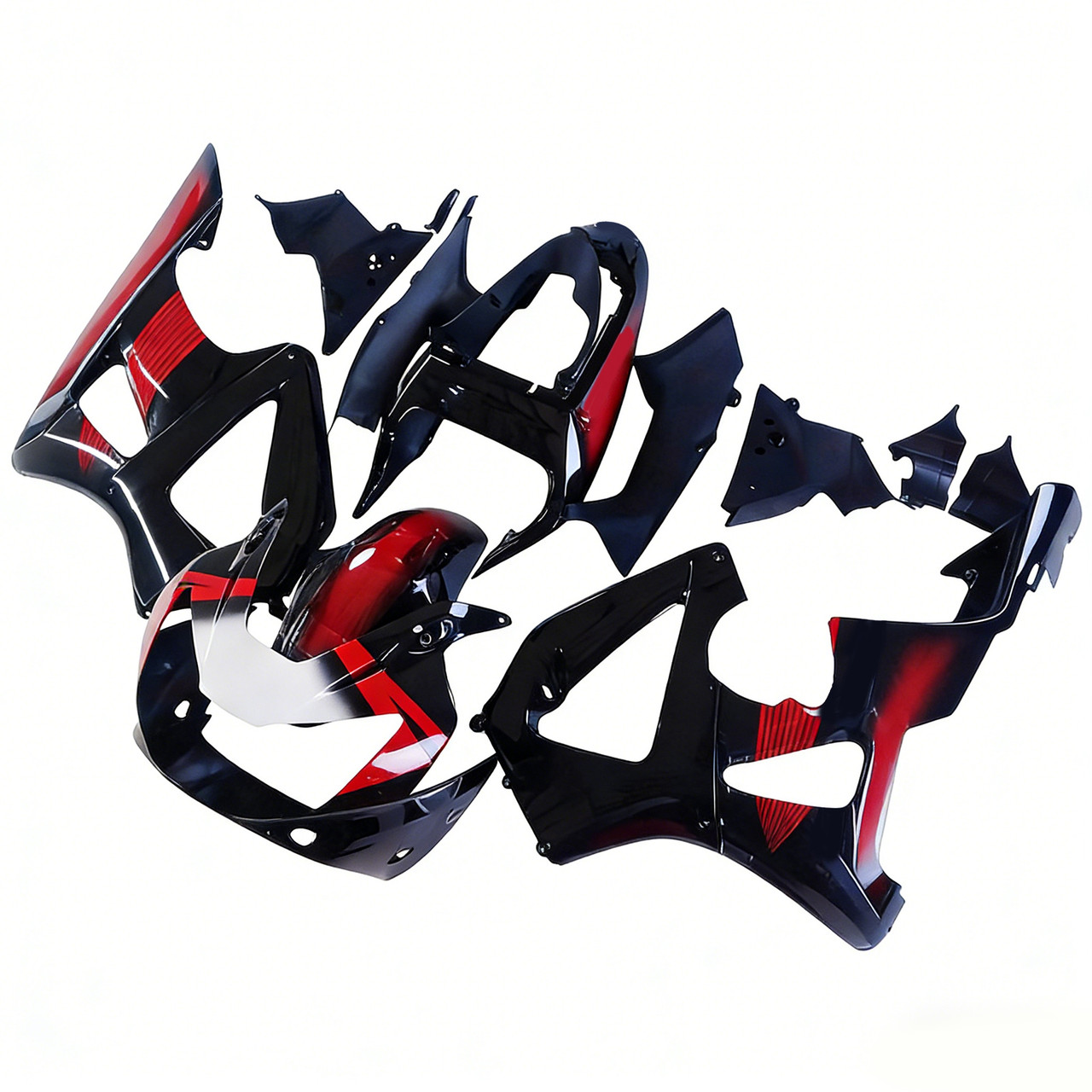 2000-2001 Honda CBR929RR Black Red &Patterns Fairing Kit