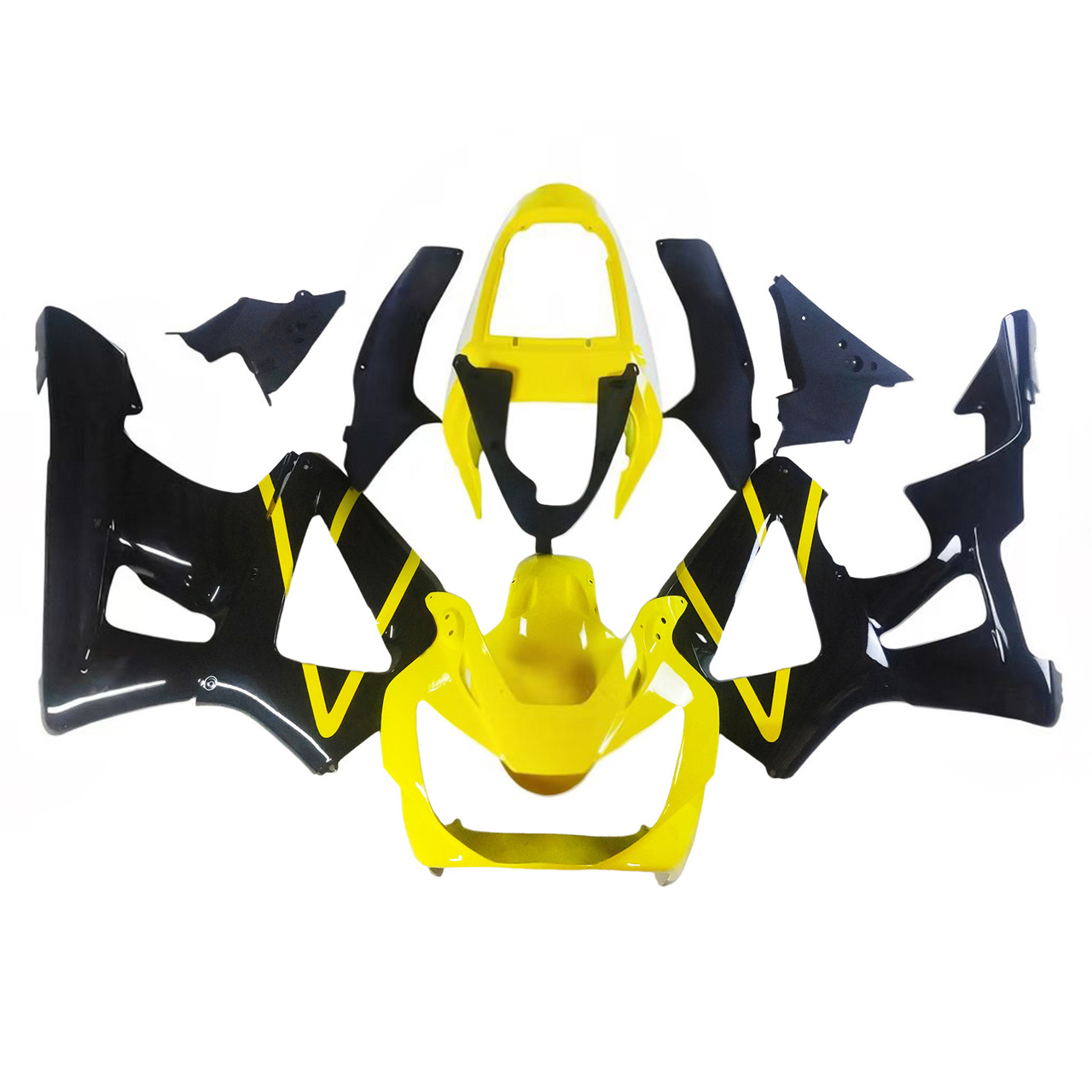 2000-2001 Honda CBR929RR Black Yellow &Logo Fairing Kit